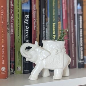 Vintage Ceramic Elephant Planter / Small Vase